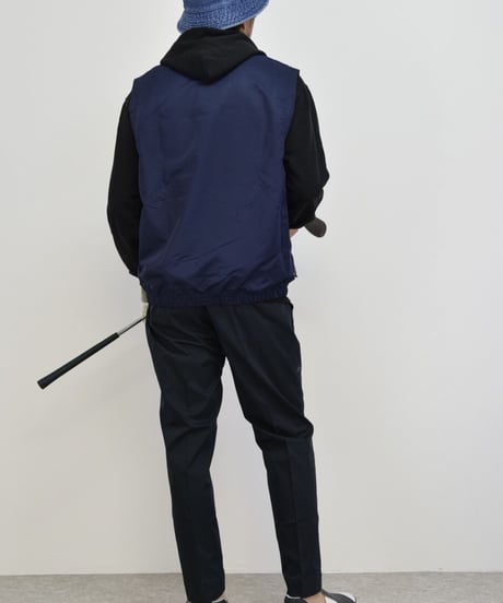STCH 【college logo nylon vest-navy】
