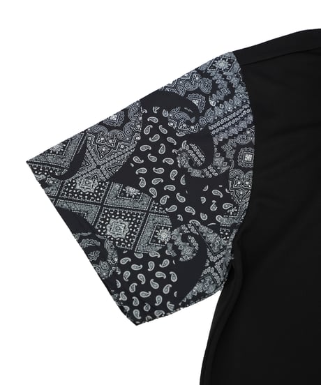 【 ANTIQUAGOLF×STCH 】paisley pattern polo-black