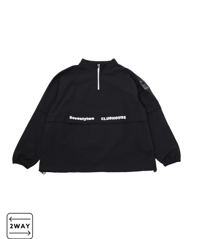 ANTIQUAGOLF×STCH 】regen 2waypullover-black |