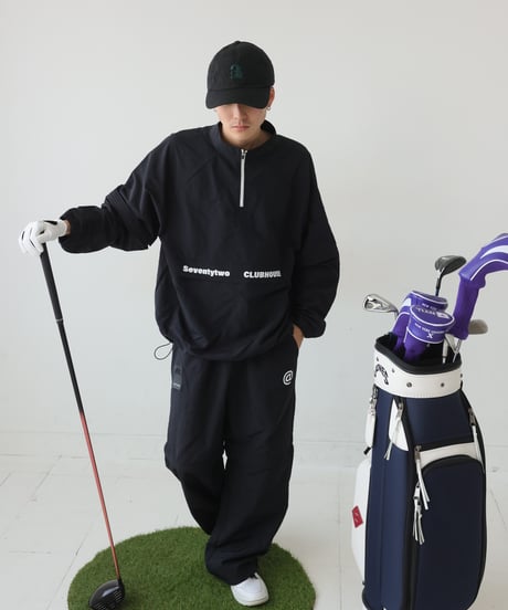 【 ANTIQUAGOLF×STCH 】regen 2waypullover-black