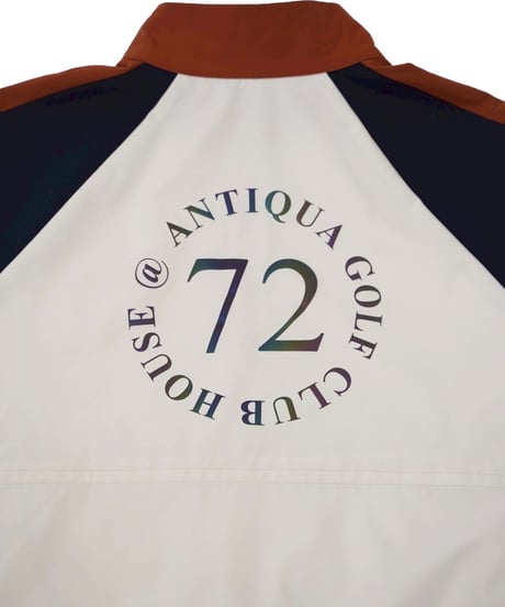 【 ANTIQUAGOLF×STCH 】halfzip contrast pullover-offwhite×navy