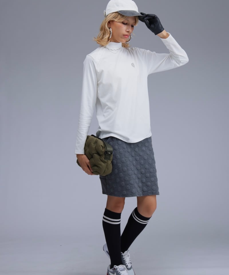 ANTIQUAGOLF×STCH】UNISEX（ユニセックス） Button Mock Ne