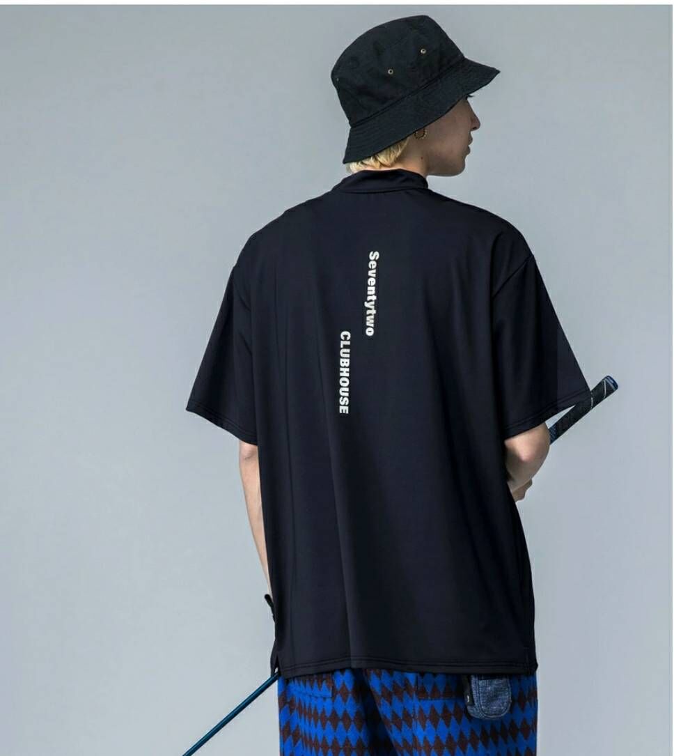 ANTIQUAGOLF×STCH】UNISEX（ユニセックス）mockneck logo T