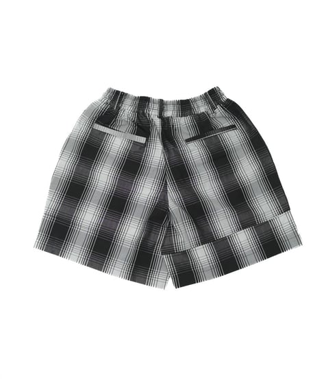 【ANTIQUAGOLF×STCH】UNISEX(ユニセックス) check half pants-black