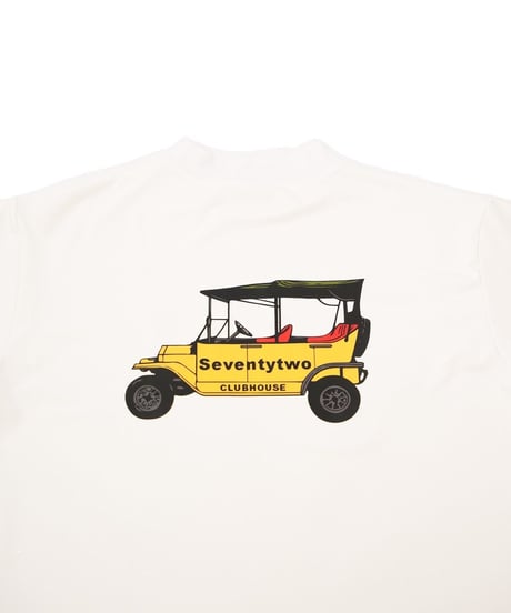 【ANTIQUAGOLF×STCH】UNISEX（ユニセックス）back print tee-white