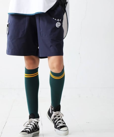【ANTIQUAGOLF×STCH】UNISEX（ユニセックス）logo half pants-navy