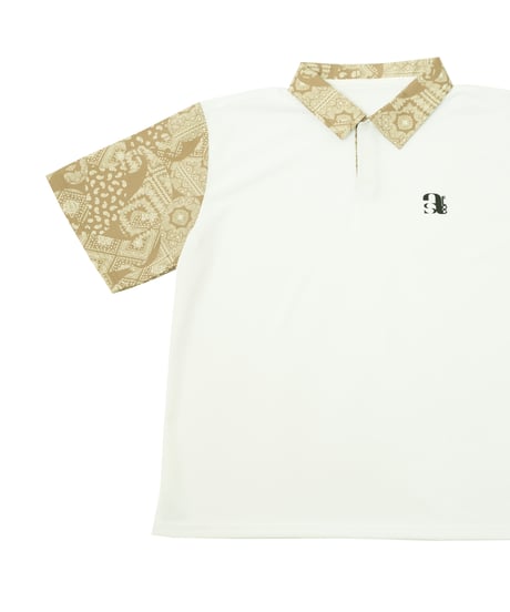 【 ANTIQUAGOLF×STCH 】paisley pattern polo-beige