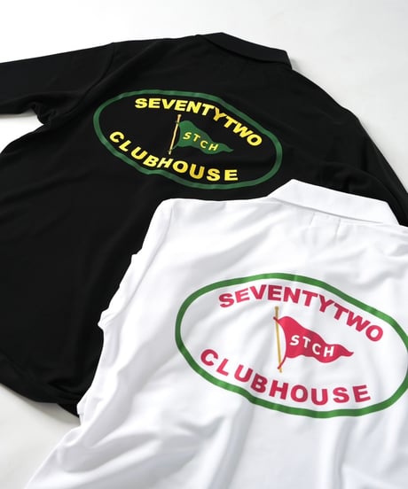 STCH ORIGINAL【Flag logo polo L/S-black】