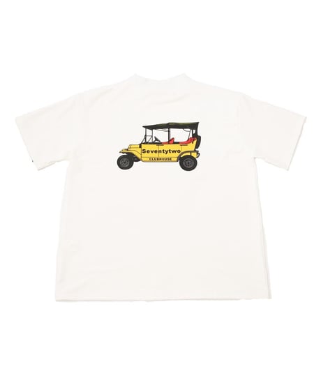 【ANTIQUAGOLF×STCH】UNISEX（ユニセックス）back print tee-white