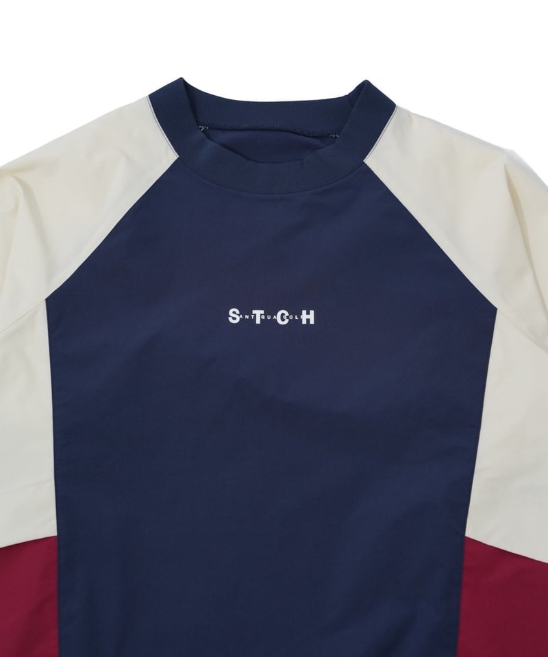 ANTIQUAGOLF×STCH】Color Block Pullover-navy | 【