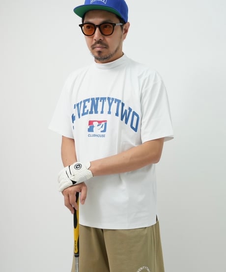 STCH ORIGINAL 【mock neck short sleeve golf man-white】