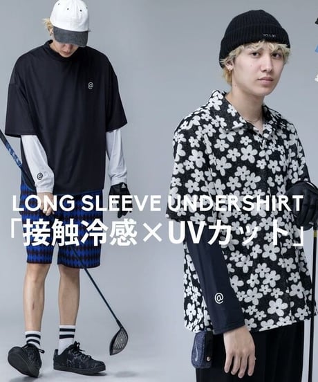 【ANTIQUAGOLF×STCH】UNISEX（ユニセックス）接触冷感×UVカット longsleeve under shirt-black