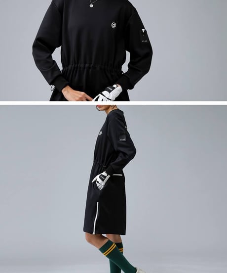 【ANTIQUAGOLF×STCH】LADIES drost onepiece-black
