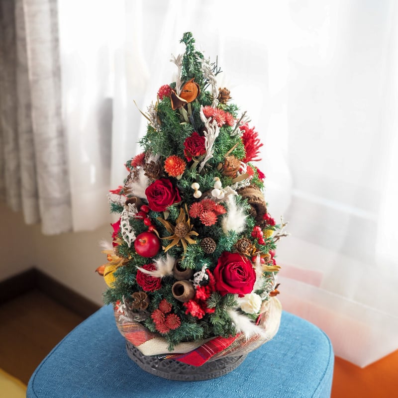 ドライフラワーのクリスマスツリー M | Kaguwa
