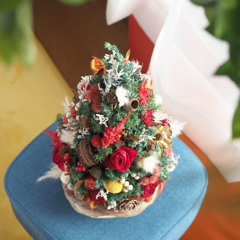 クリスマスツリー　ドライフラワー 楽天市場】クリスマス スワッグ ツリー セット プリザーブド