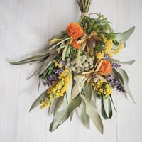ミモザとユーカリのドライフラワーブーケ | Kaguwa