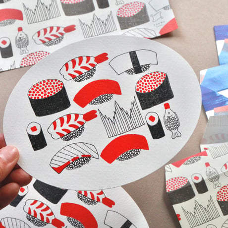 SUSHI　ダイカットポストカード