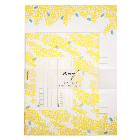 any. paper レターセット　ミモザ