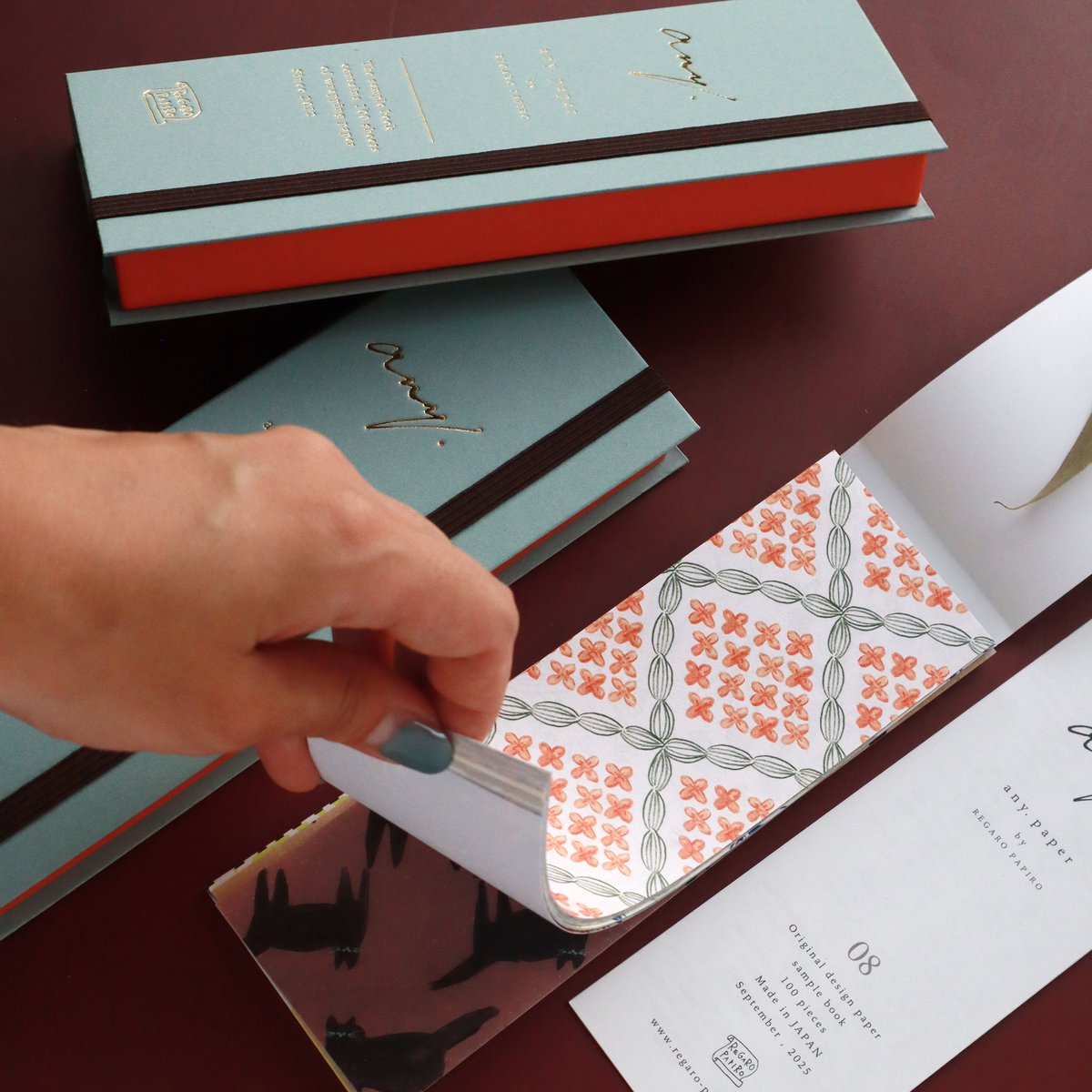 ポスト便/3個迄】any. paper 包装紙見本帖vol.08（100柄綴り/ボックス