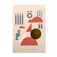 any. paper 　ZUKEI CHRISTMAS　ポストカード　PINK