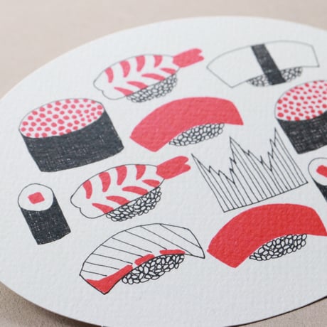 SUSHI　ダイカットポストカード