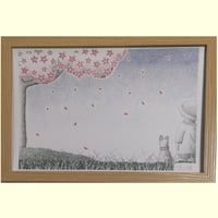 点描画【今年の桜】　くき