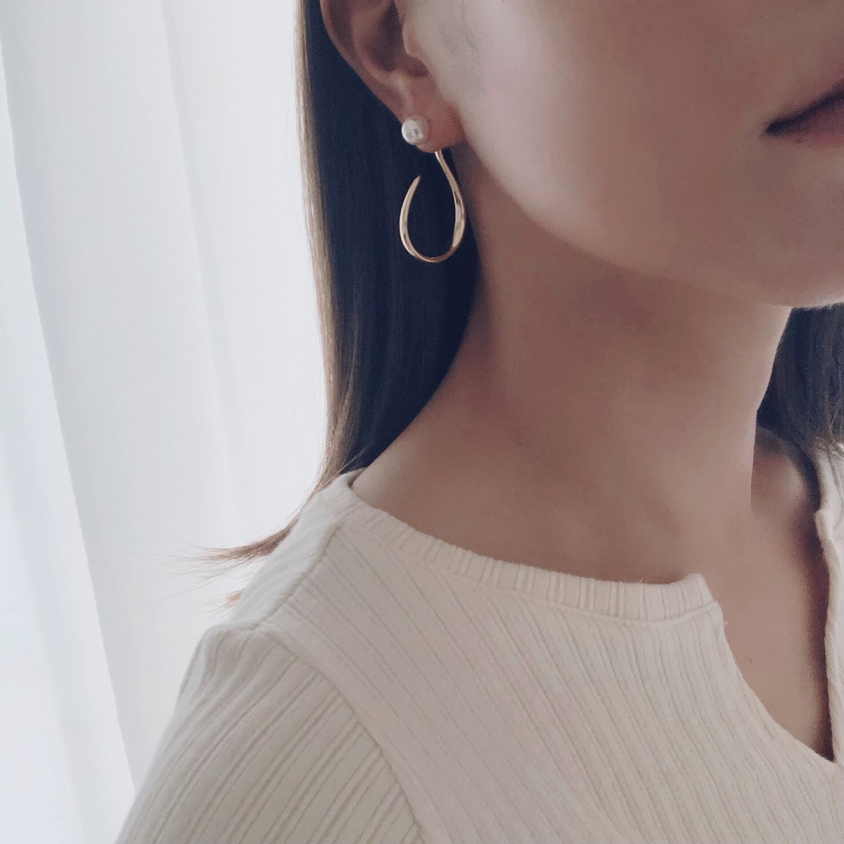 Iosselliani イオッセリアーニ ピアス アシンメトリー パール