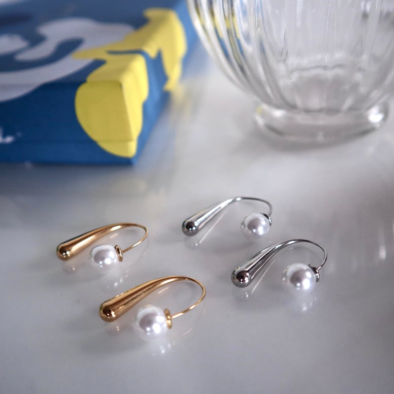 パールのロングドロップピアス ピック・ア・パール・ティアドロップ・ピアス （スターリングシルバー