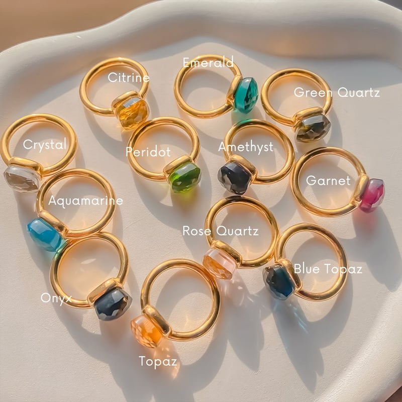 9号・13号サイズ追加】 344R クリスタルリング | seasukii