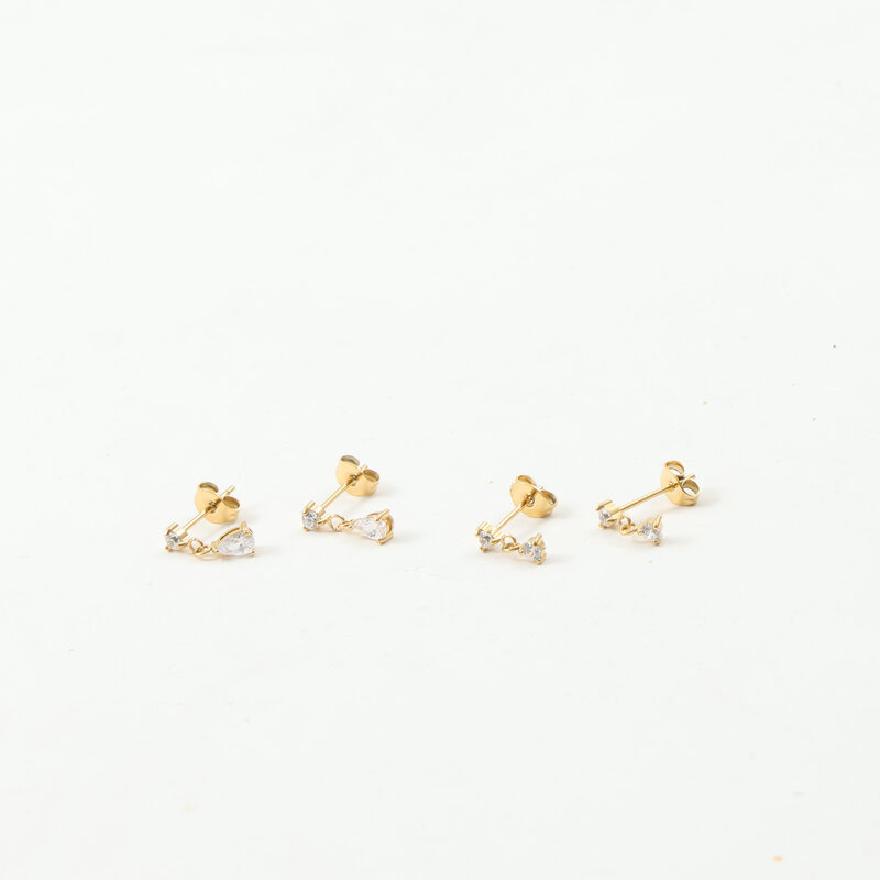 ♦︎ふじりんご♦︎e.m.両面ジルコニア×シルバーピアス Tiffany ティファニー りんご アップル ピアス シルバー 925