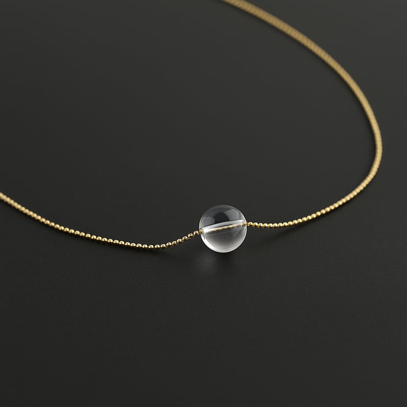 268N アクリルボールネックレス | seasukii