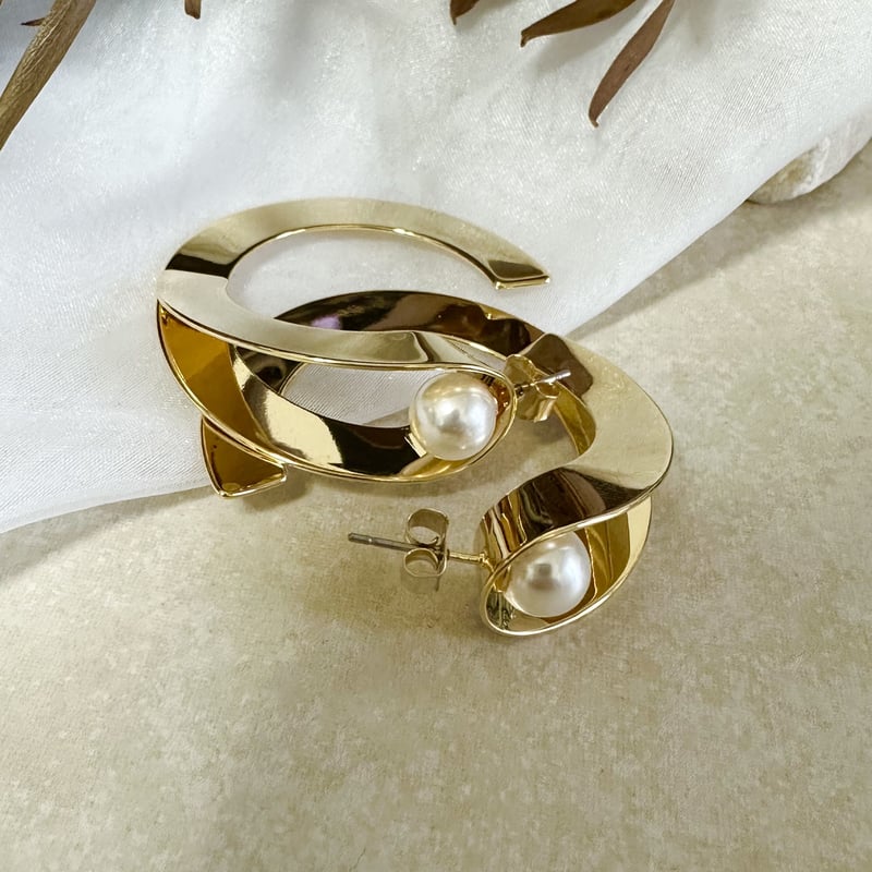 パール フープピアス VERY STORE セレクション]パールフープピアス | KOBUNSHA SELECT