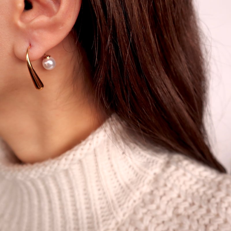 369P パールティアドロップピアス | seasukii