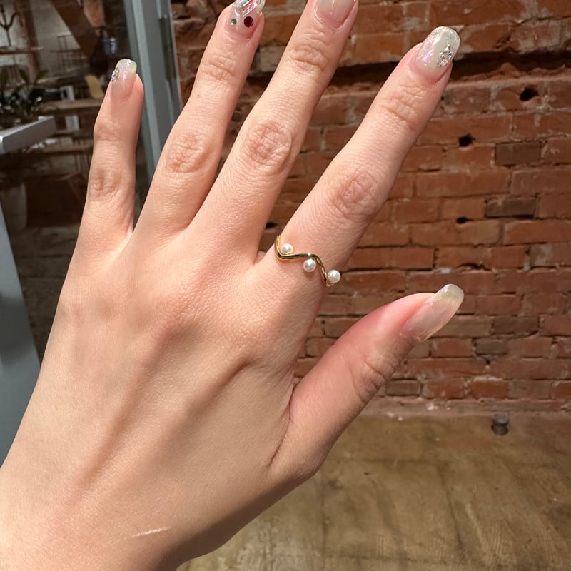 335R zigzagパールリング | seasukii