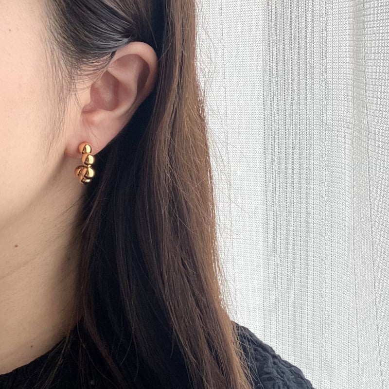 SeeMeピアス　ppp スモーキークォーツの軟骨ピアス│小さめの可愛らしいフラワー