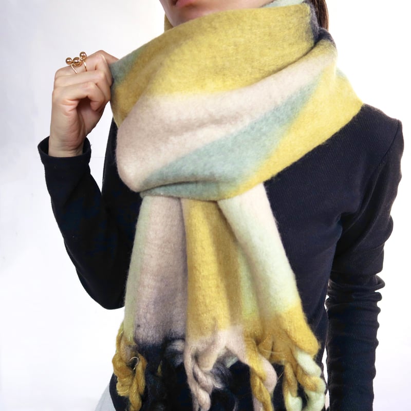 31BG カラーブロックマフラー | seasukii