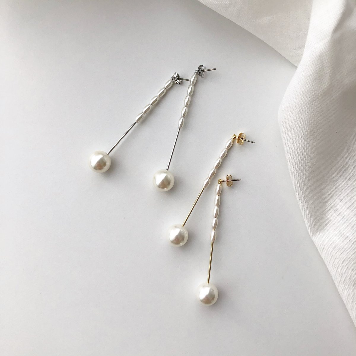 322P パールワイヤーピアス | seasukii