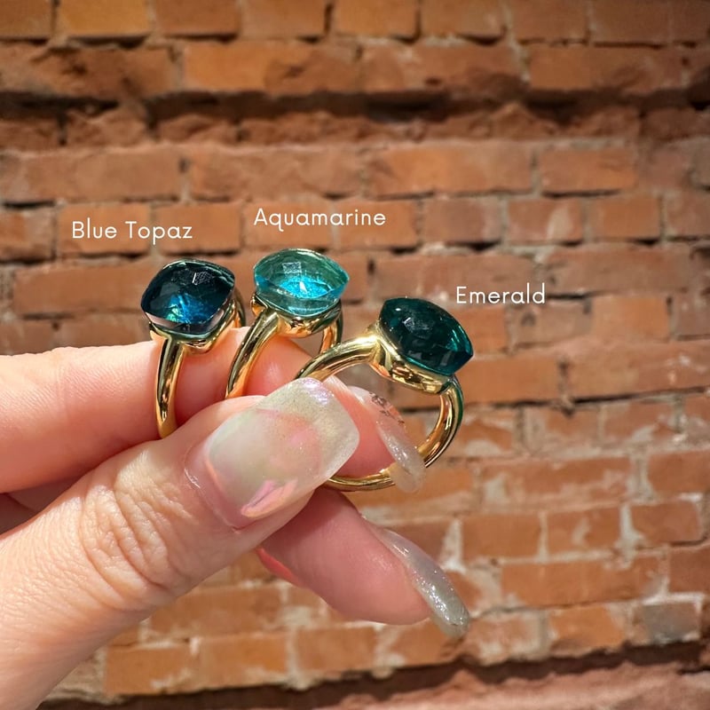 9号・13号サイズ追加】 344R クリスタルリング | seasukii