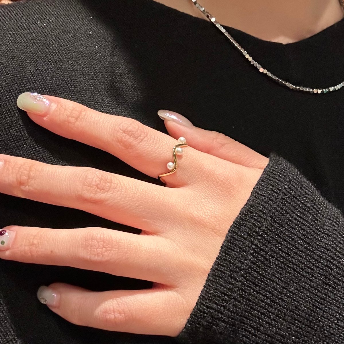 335R zigzagパールリング | seasukii