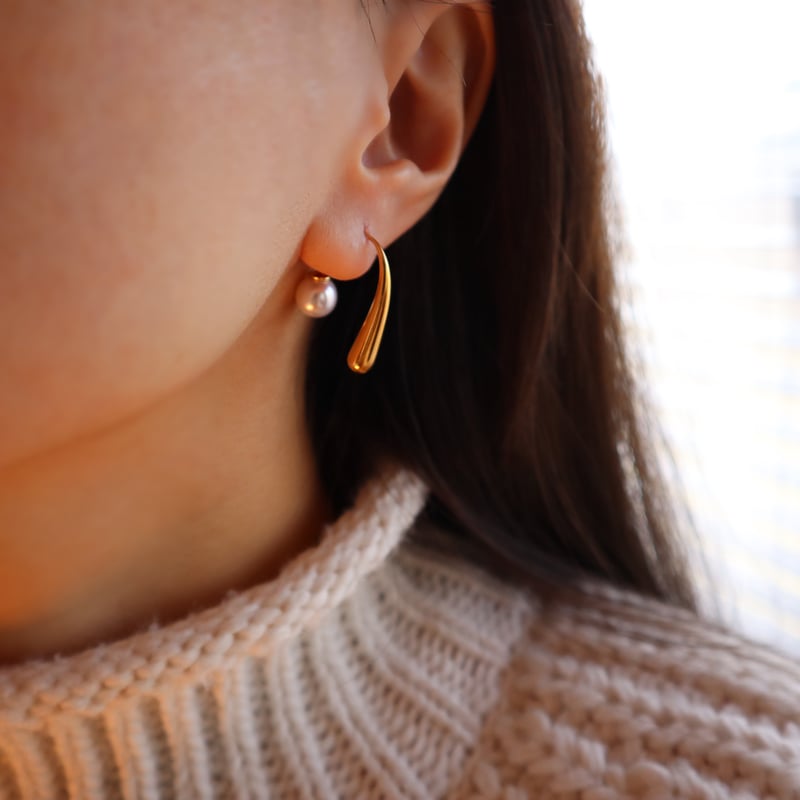 パールのロングドロップピアス ピック・ア・パール・ティアドロップ・ピアス （スターリングシルバー