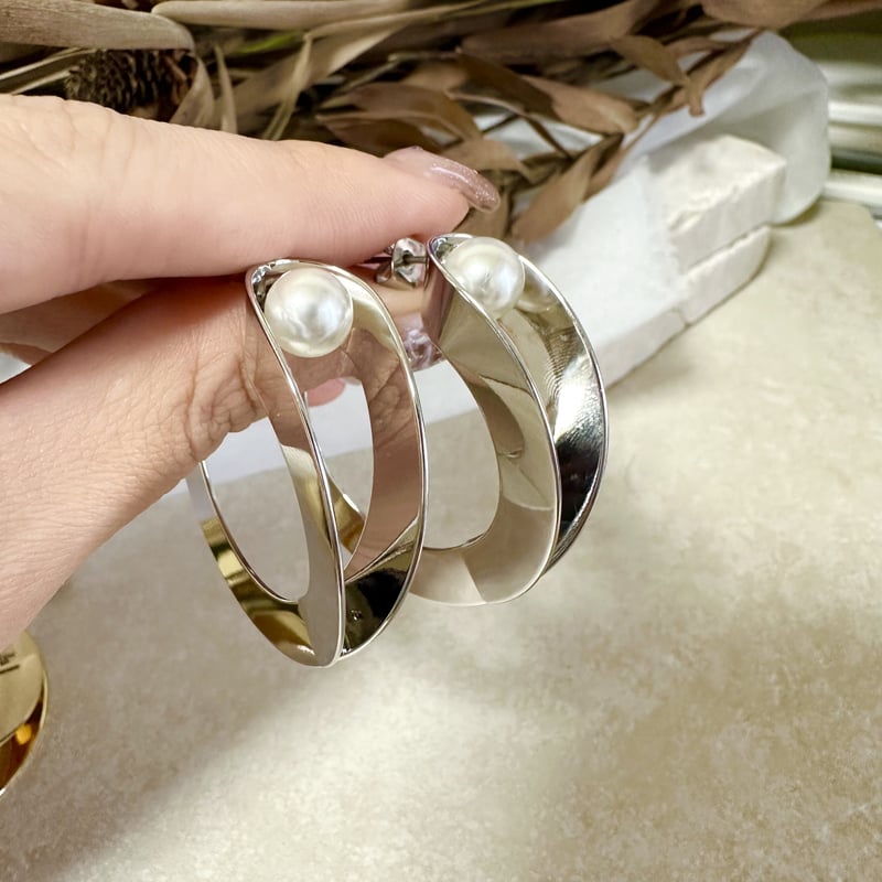 359P パールフープピアス | seasukii