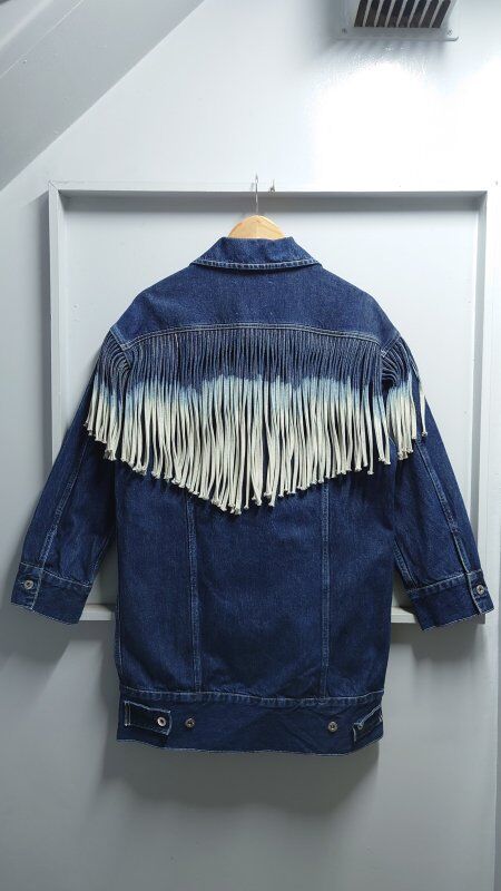 Levi's MADE & CRAFTED デニム フリンジ オーバーサイズ ランチ ドレス ...