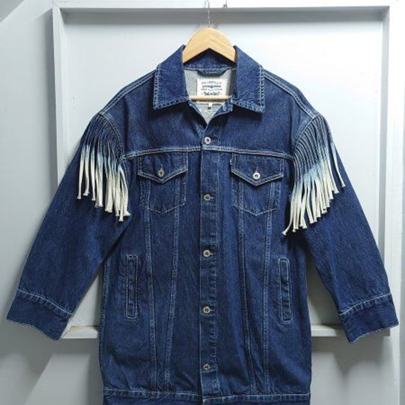 Levi's MADE & CRAFTED デニム フリンジ オーバーサイズ ランチ ドレス ...