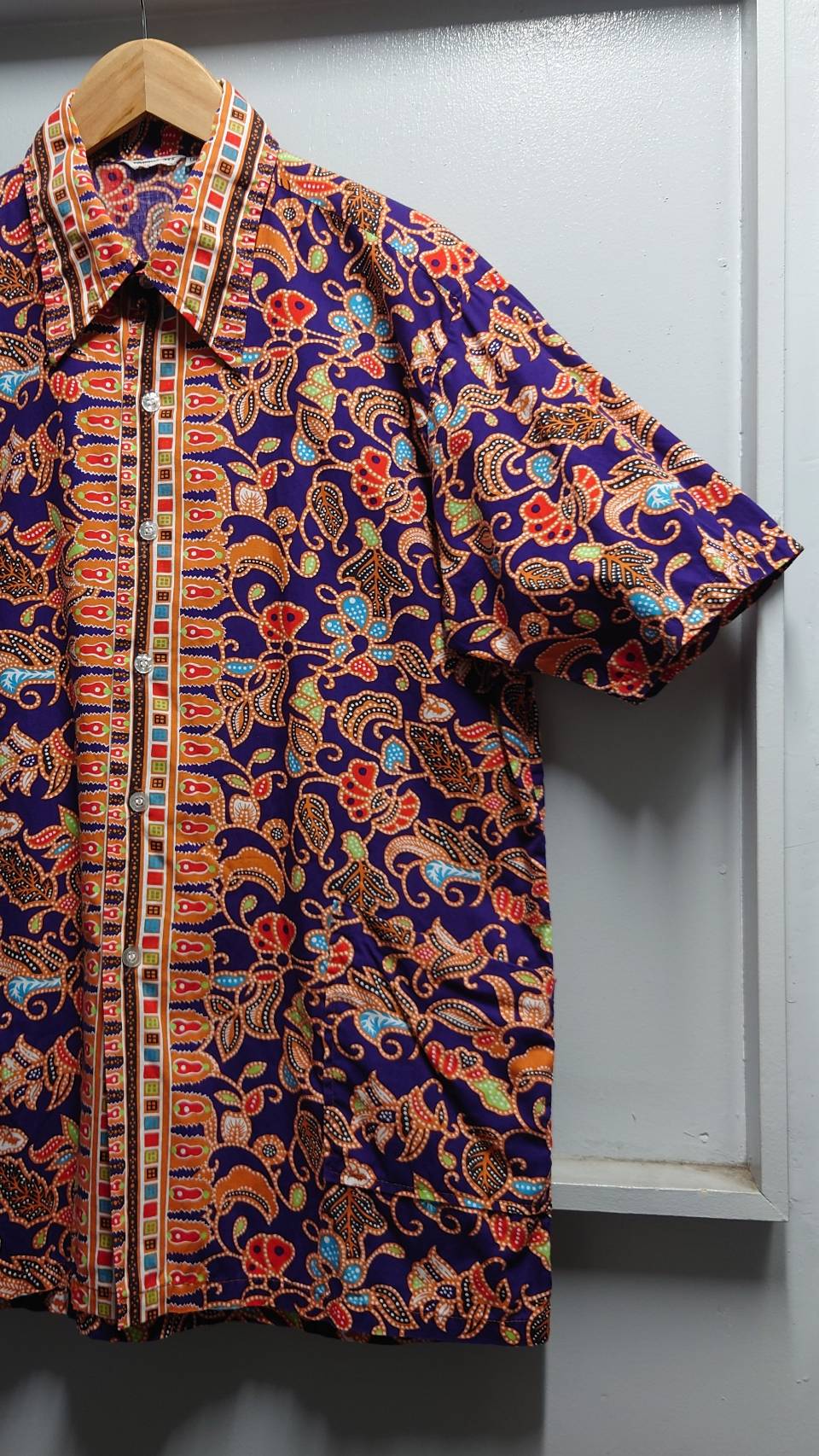 vintage ヴィンテージ batik バディック 総柄 半袖 シャツ 古着 fit=scale-down,w=1200