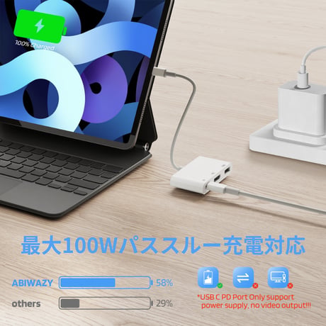 USB-C to USB+HDMI変換アダプター HP-HD-TC07