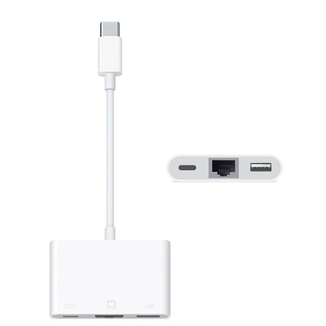 USB Type-C用3in1変換アダプター　NK-107TC