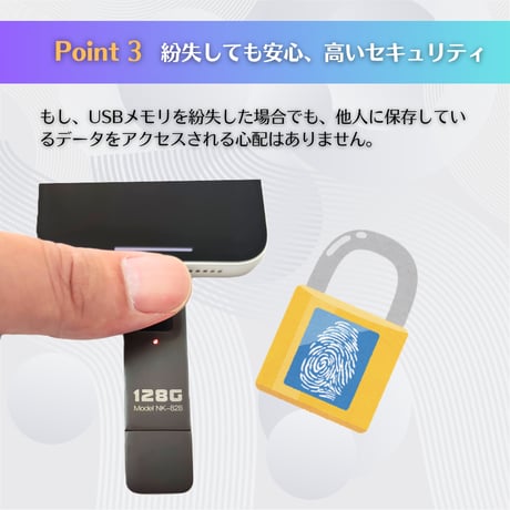 3in1 指紋認証USBメモリ