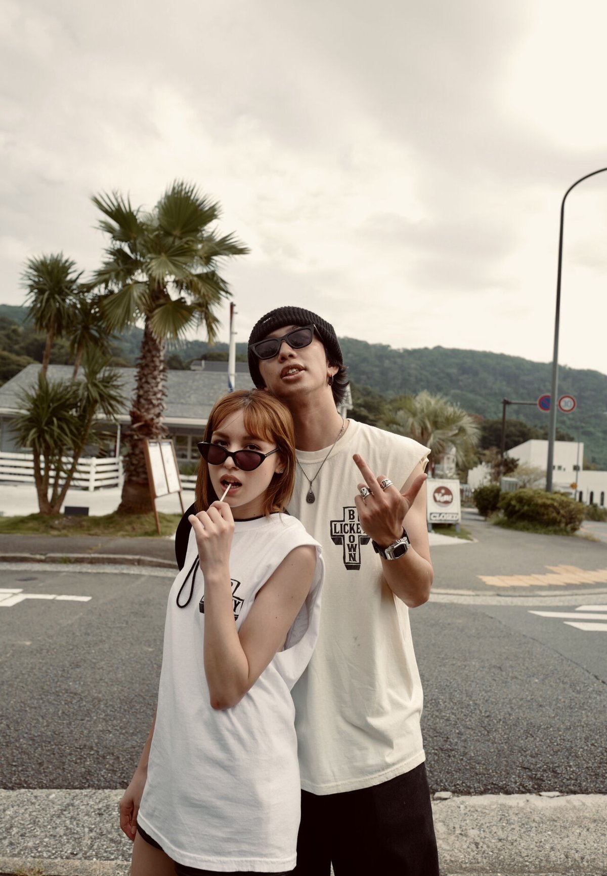 vintage dog tank （ホワイト） | LICKEY BROWN