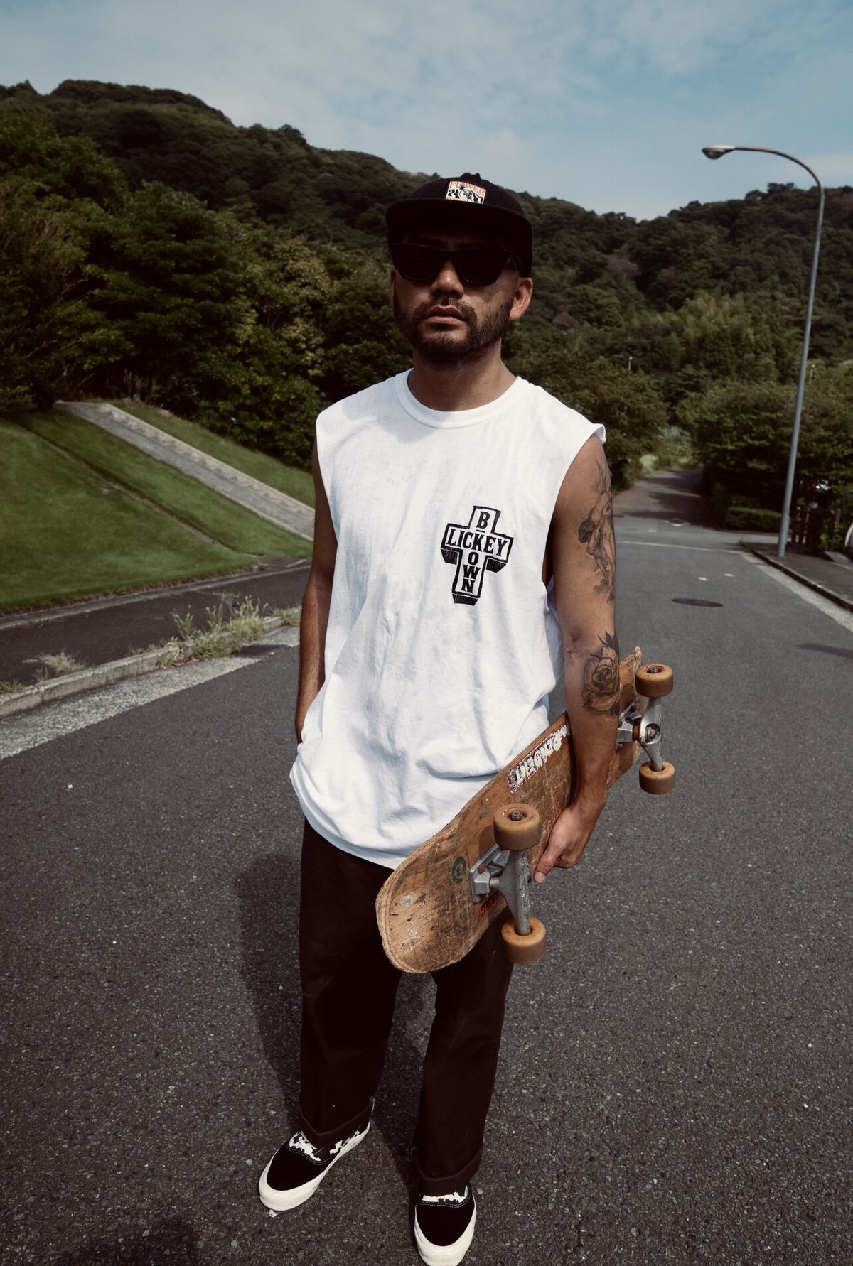 vintage dog tank （ホワイト） | LICKEY BROWN