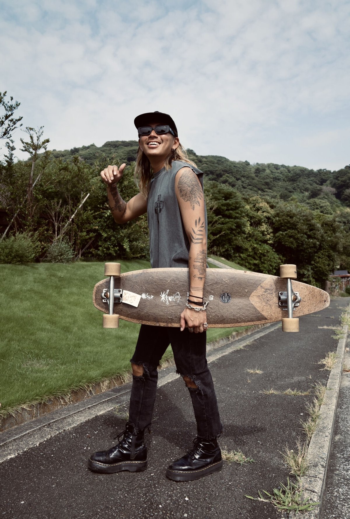 vintage dog tank （ホワイト） | LICKEY BROWN